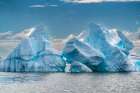 Antarctica, Yalour Islands. Landscape with icebergs and ocean. Art Print